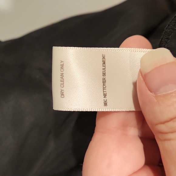 ⭕️ PRICE FIRM Rebecca Taylor Lamb Leather Panel Strapless Black Dress Size 2 - Picture 7 of 8